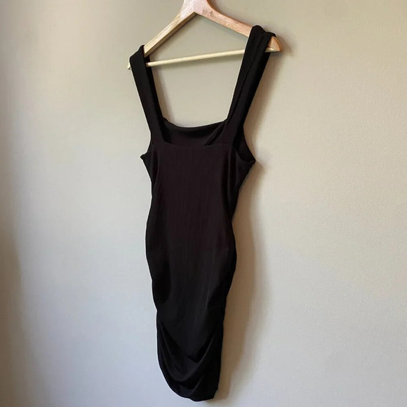 Mable Womens Medium Bodycon Cut Out Front Twist Mini Party Going Out Black Dress - Picture 13 of 16